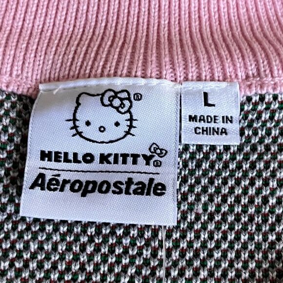 Women's Hello Kitty Sweater Snowmen & Snowflake Graphic Knit Isle Style  Pink - Picture 4 of 11